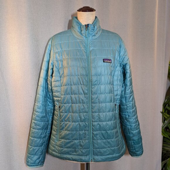 Patagonia Blue Nano Puff Insulated Jacket Puffer Size Medium - Picture 1 of 11
